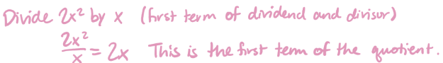 Divide the first terms