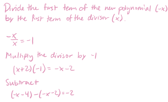 Repeat process with new polynomial